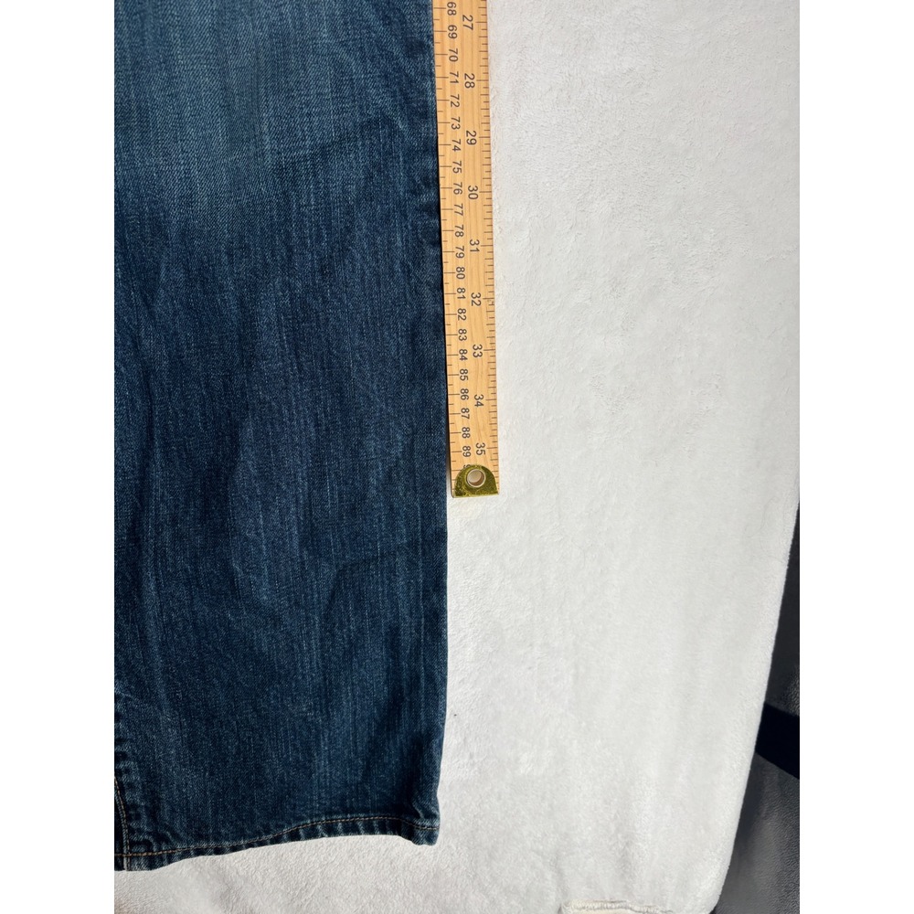 Arizona Jean Co Slim Straight Mens 33x34 Blue Dark Wash Denim Jeans - Picture 11 of 12